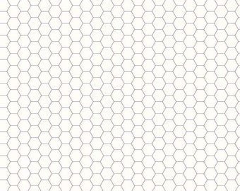 Bee Backgrounds Honeycomb Gray 6387-Gray