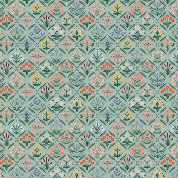 RP1004-MI3 Vintage Garden - Estee - Mint Fabric