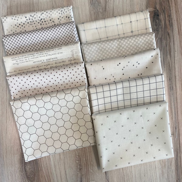 Low Volume, White and Grey Fat Quarter Bundle