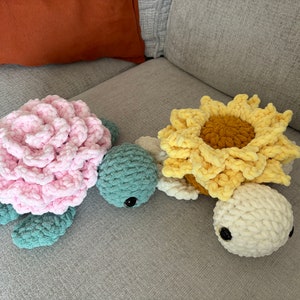 Flower Turtle Crocheted Plushies