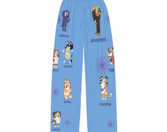 Kids Pajama Pants Bluey Bingo Mum Dad treat children's show loungewear comfy Women's Pajama Pants Sprinkles, Kids Pajama Pants
