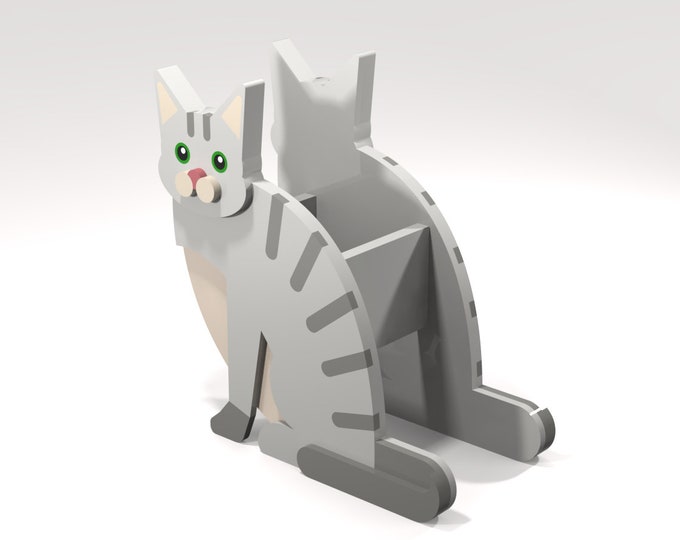 Snowball Cat Planter Box Etsy