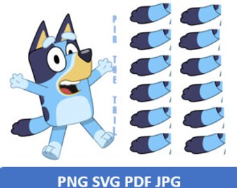 Pin the Tail on Buttermilk, Pin the Tail Game, Bluey Party, Bluey Party ...