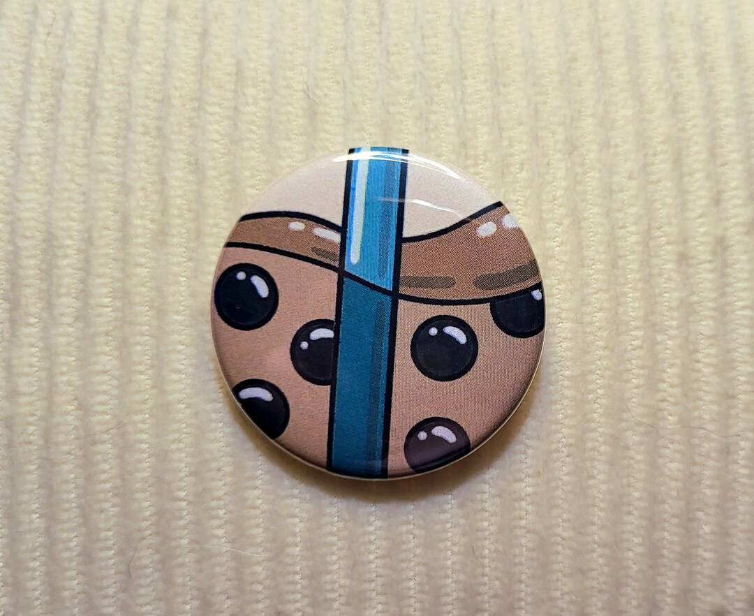 Boba Milk Tea Button - Etsy