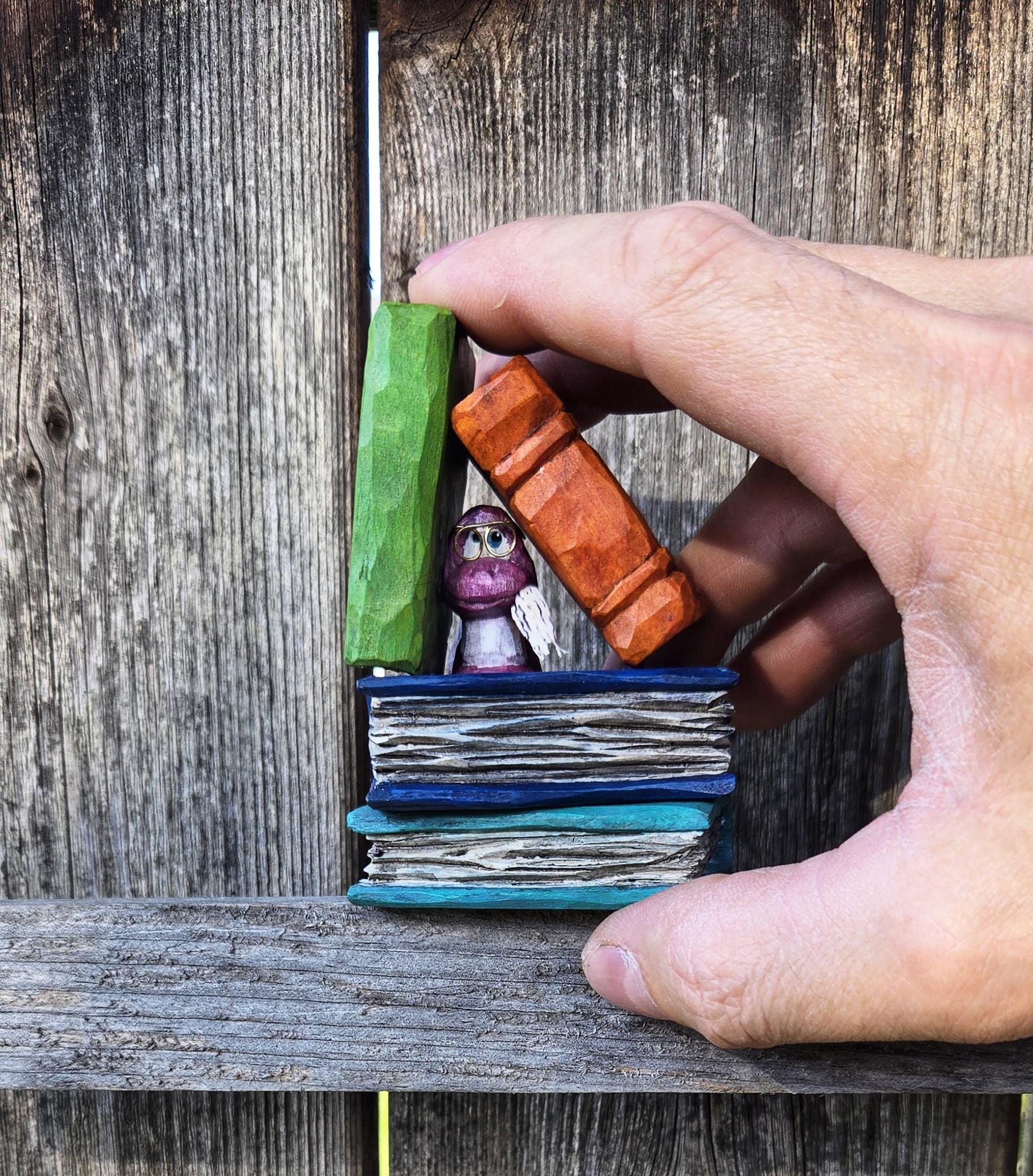 Wood Carving - Lewis; Bookworm, Handcarved, Handcarved Book, Basswood ...