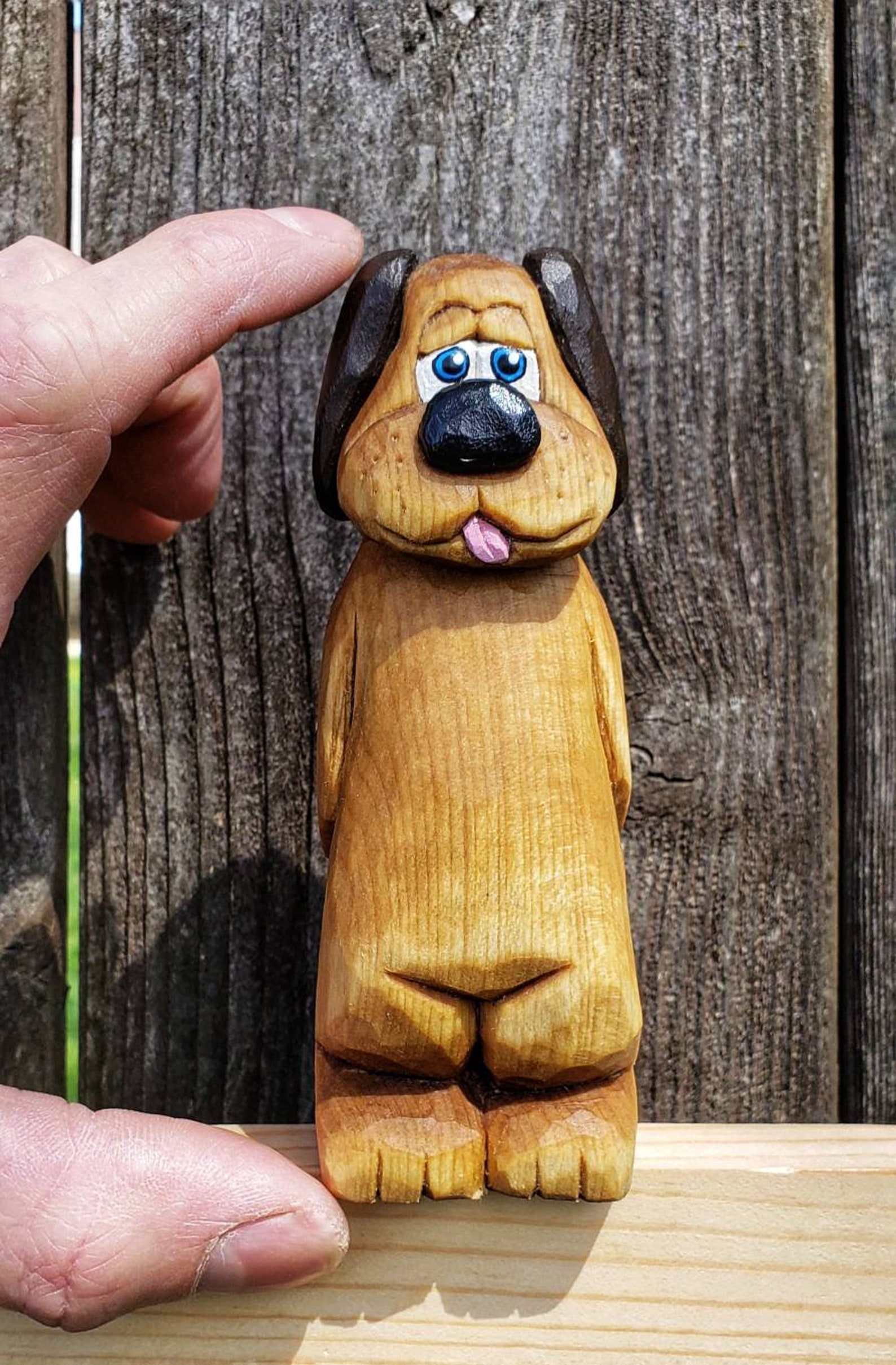 Holzschnitzerei Walter Hund Hundefigur Bassholz Etsy