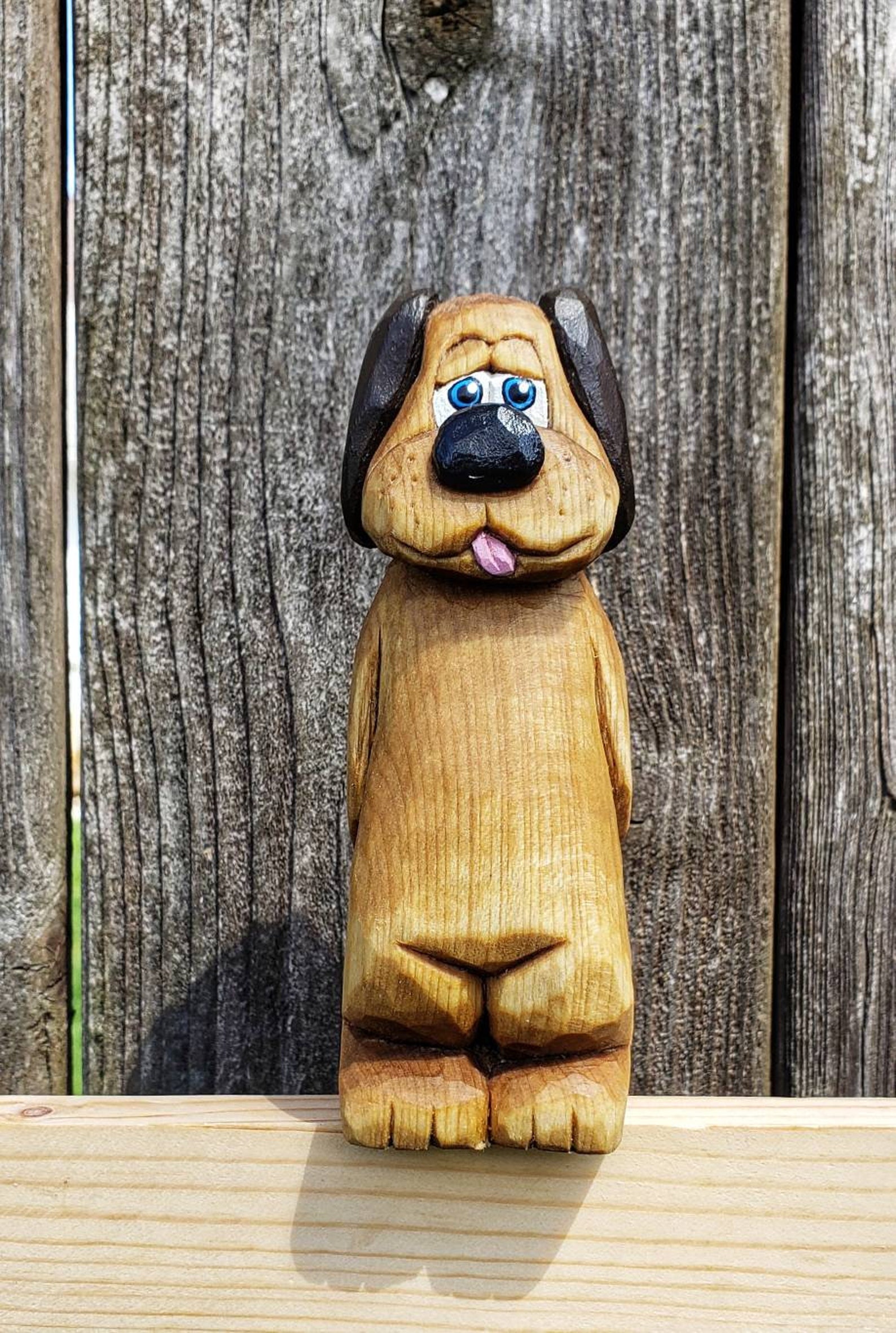 Holzschnitzerei Walter Hund Hundefigur Bassholz Etsy