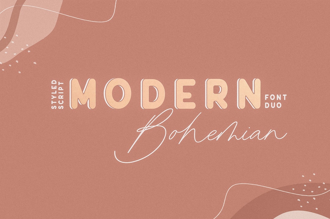 Modern Bohemian Script Font, Calligraphy Font, Handwritten Script Font ...