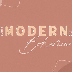 Modern Boho Script lettertype, kalligrafie lettertype, handgeschreven script lettertype, Cricut lettertype, lettertype voor SVG, moderne kalligrafie, bruiloft lettertype