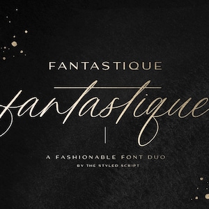 Fantastique Font Duo, Calligraphy Font, Handlettered Font, Handwritten Script Font, Cricut Font, Font for SVG, Modern Calligraphy, Wedding