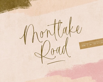 Montlake Road Script Font, Calligraphy Font, Handwritten Script Font, Cricut Font, Font for SVG, Modern Calligraphy, Wedding Font