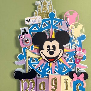 Mickey Mouse cake topper, Customized Mickey Mouse cake topper, Mickey birthday topper, Mickey birthday party decorations, Mickey birthday