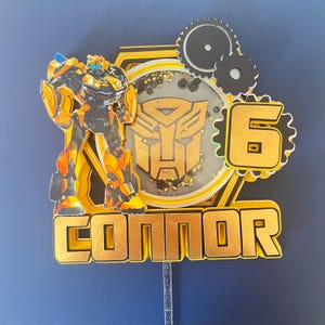 Personalized Bumblebee Cake Topper: Transformers Birthday Party ...