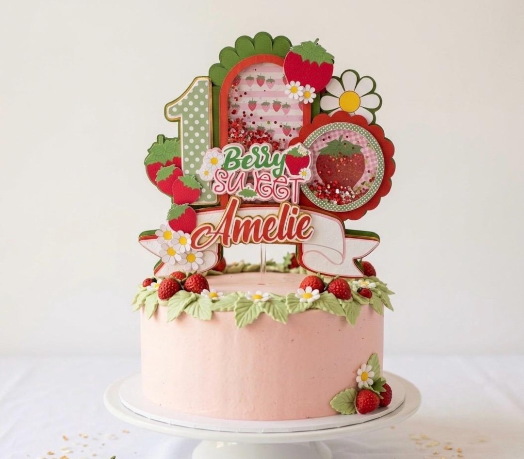 Sweet Berry Party Cake Decoration Strawberry Birthday Cake Topper Berry ...