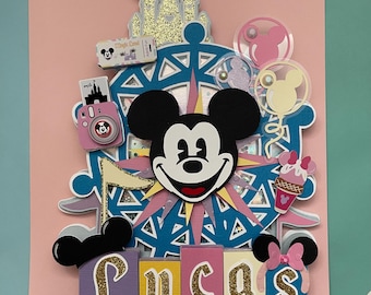Adorno para tarta de Mickey Mouse personalizado: decoración hecha a mano para fiesta de cumpleaños