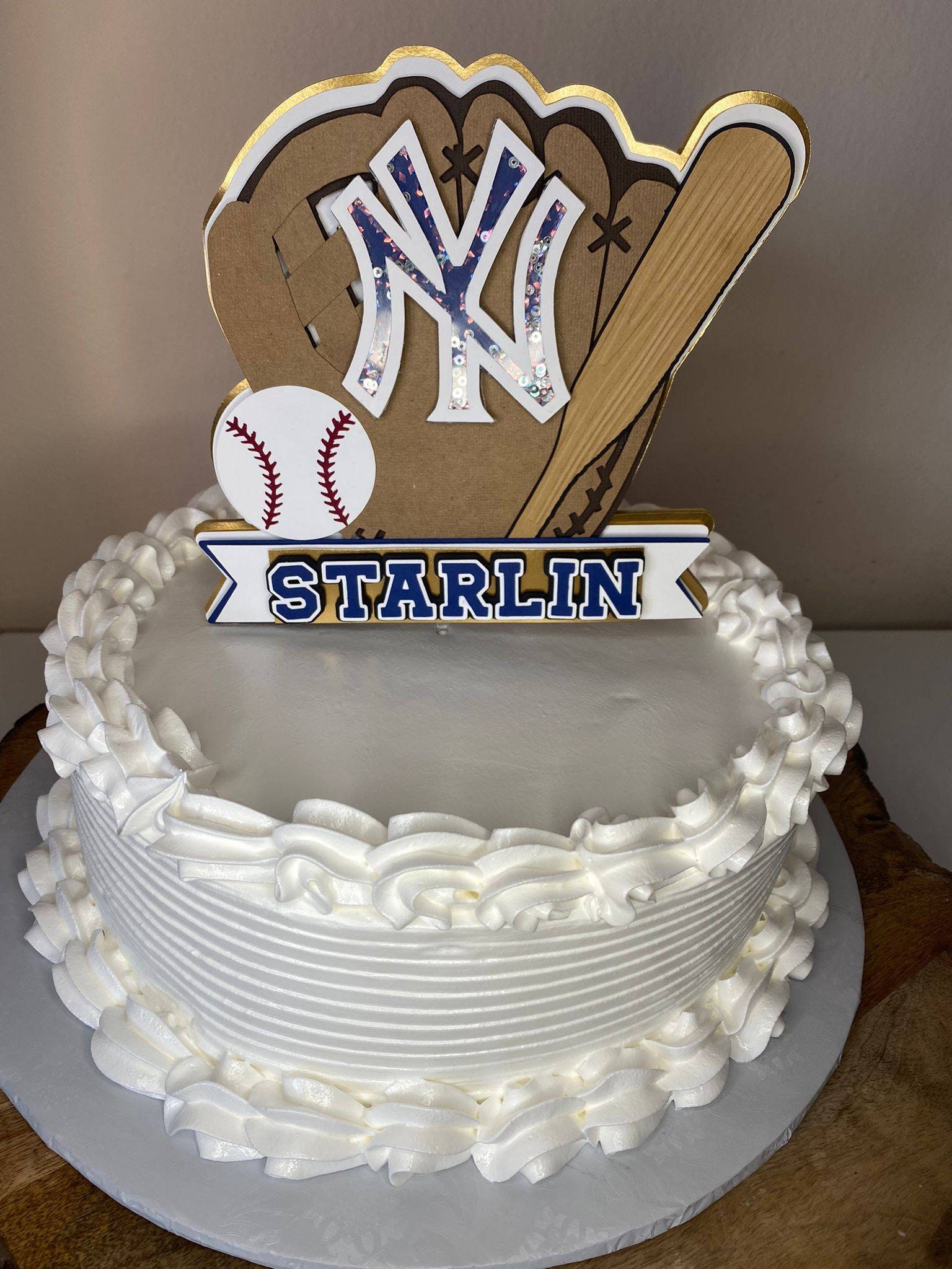 Baseball Birthday Cake Topper, Baseball Glove Cake Topper, Baseball