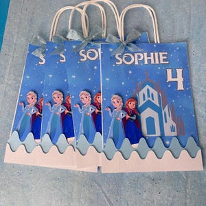 Frozen party favors, Frozen treat bag, Frozen birthday party favor, Frozen birthday decor, Frozen favor bag, Frozen theme party favor