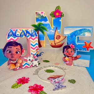 Moana 3D Letter: Handmade Birthday Party Decoration
