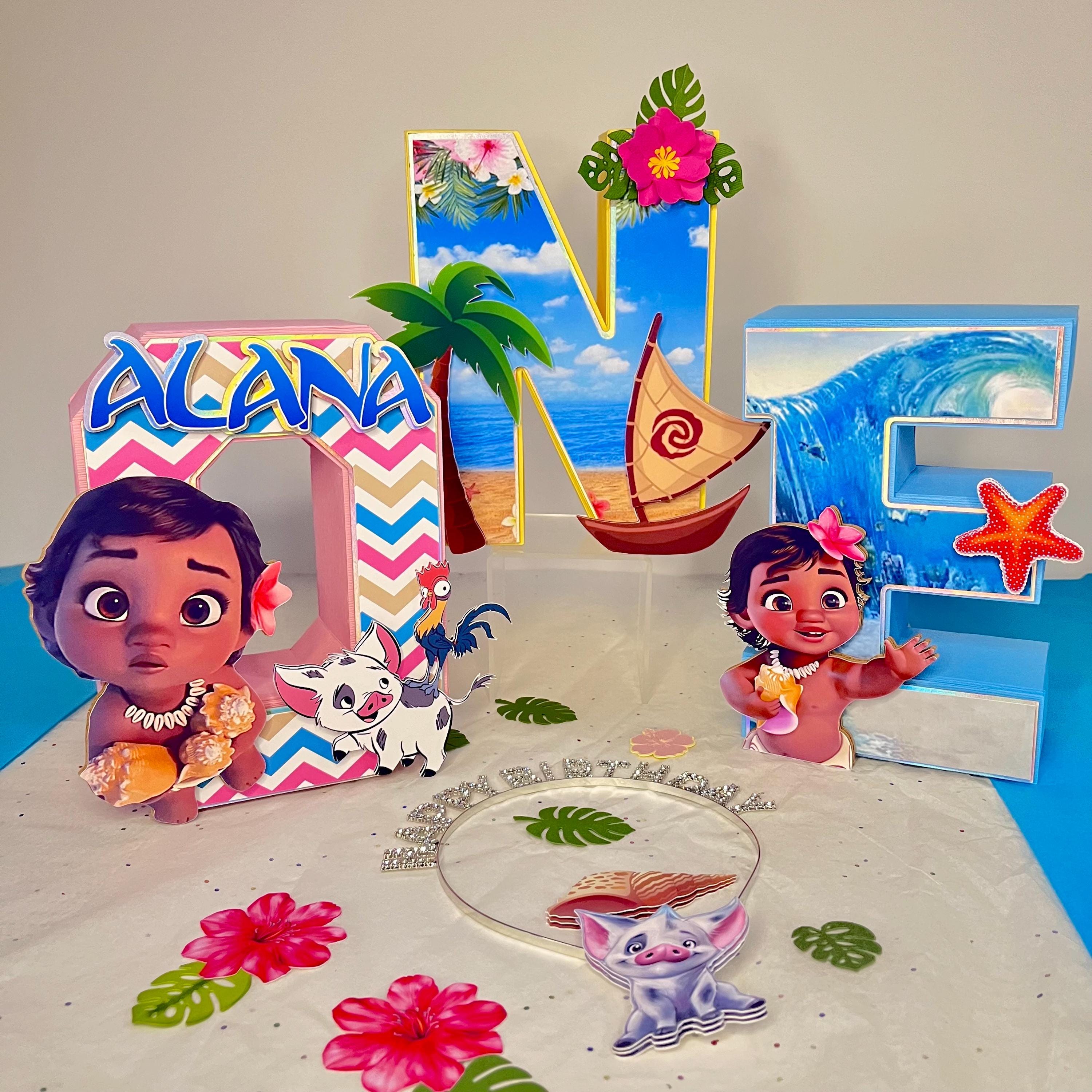 Moana 3D Letter: Handmade Birthday Party Decoration