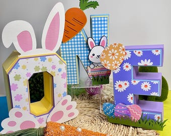 Bunny 3D Letter: Easter ONE Party Decoration