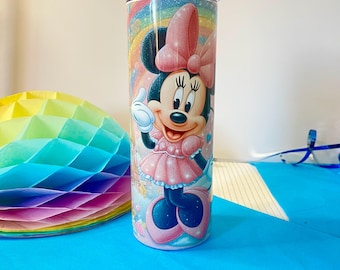 Spersonalizowany kubek Myszki Minnie, stal nierdzewna, 20 uncji, prezent Disney