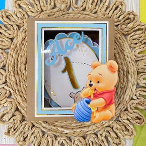Tarjetas clásicas de hitos mensuales de Winnie the Pooh para fotos de bebés, idea de regalo para baby shower, accesorios para fotos de hitos unisex de Pooh, accesorios para fotos mensuales