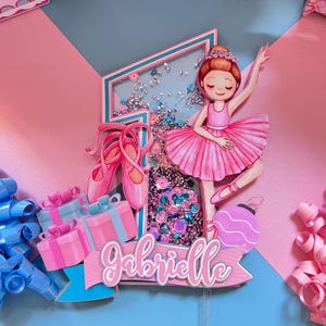 Personalized Ballerina Cake Topper: Pink Tutu, Coquette Party Decor
