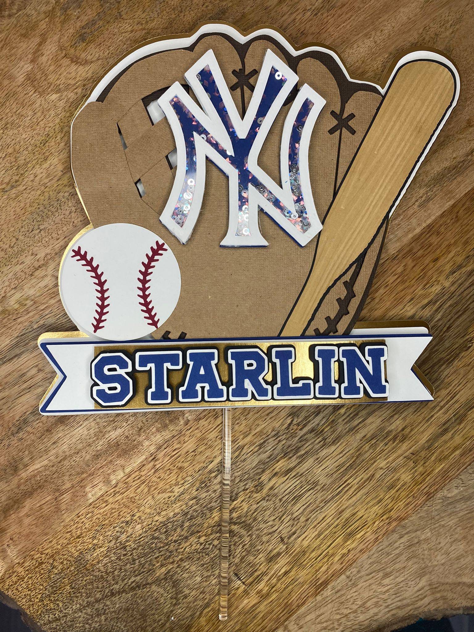 Baseball Birthday Cake Topper, Baseball Glove Cake Topper, Baseball