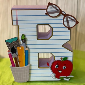 Carta 3D personalizada, regalo de agradecimiento al maestro, carta 3D para el maestro, semana de agradecimiento al maestro, regalo de agradecimiento al maestro, regalo personalizado