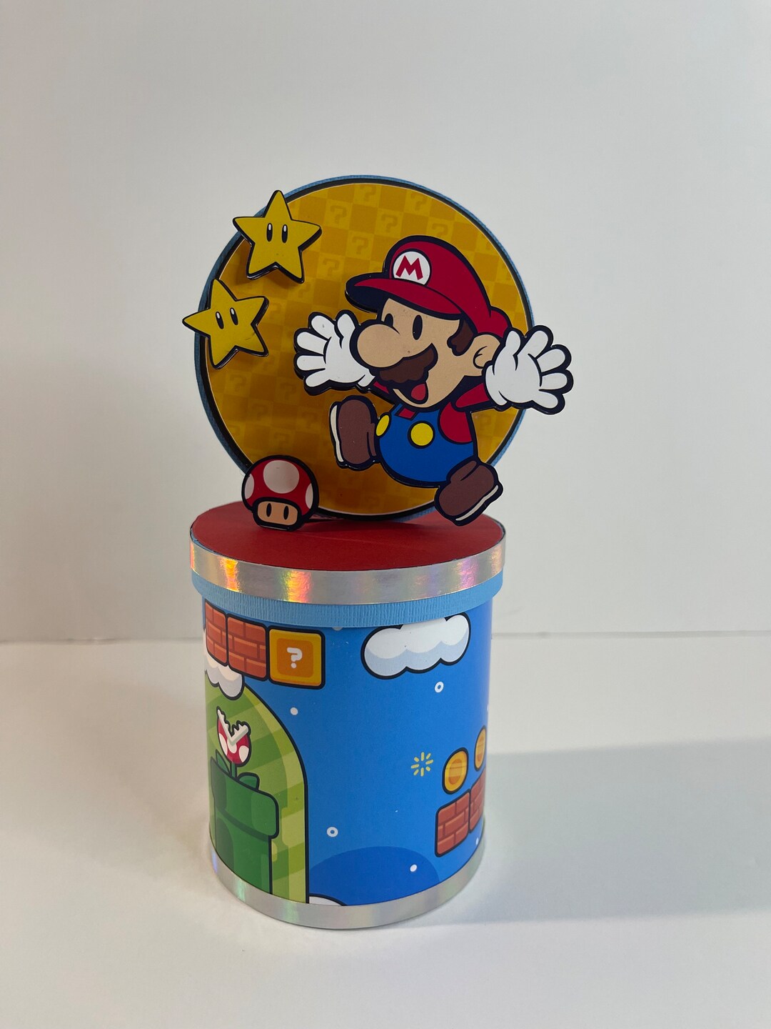 Super Mario Chip Cans Mario Personalized Chip in a Can Mario Etsy