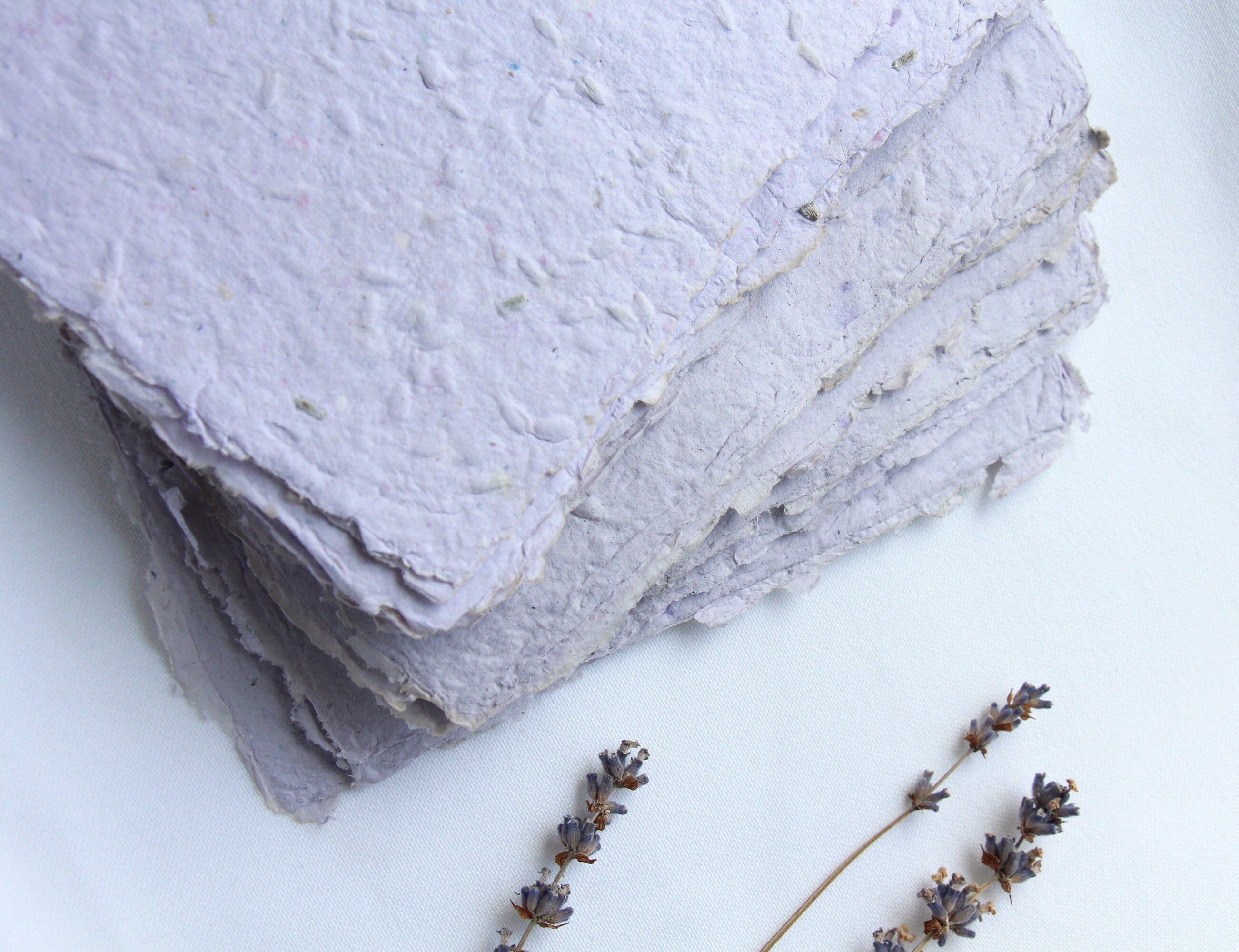 Lavender paper sheets / Pale purple recycled paper with Etsy