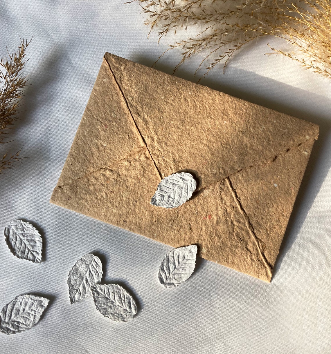 Leaf Shaped Paper Seals / Handmade Paper seals Etsy