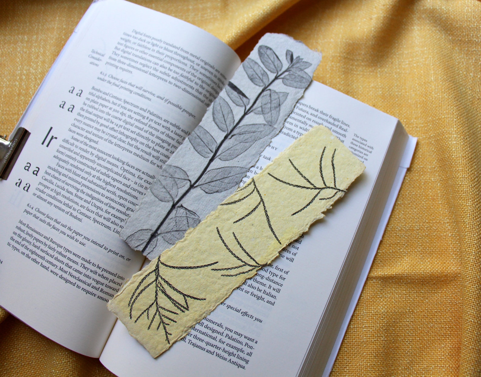 Set of 2 Bookmarks. Handmade Recycled Paper Bookmarks with Etsy