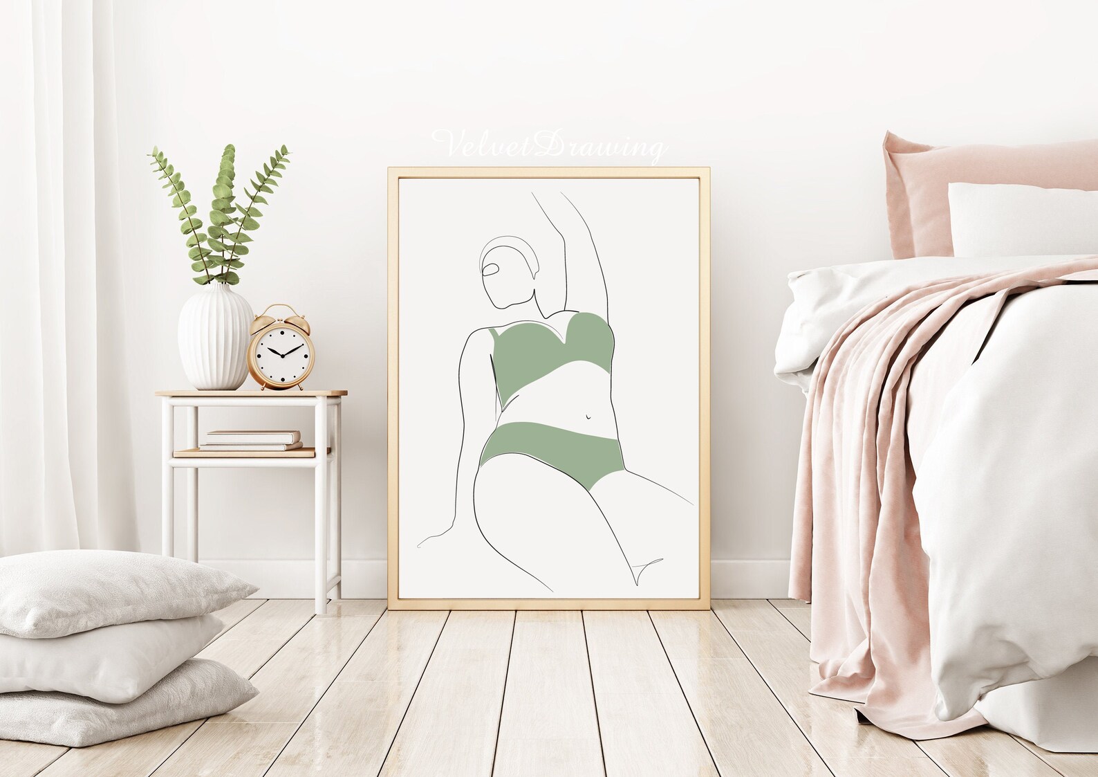 Sexy plus size girl silhouette printable wall art body | Etsy