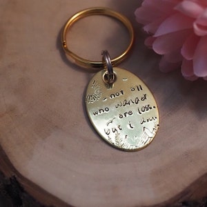 Not all who wander are lost, but I am oval tag