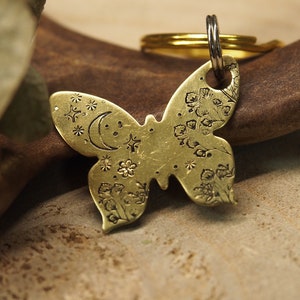 Flower nightsky butterfly tag
