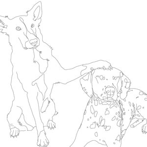 Line art of your pet