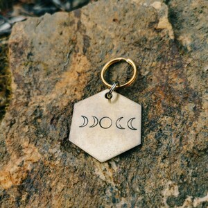 Galactic moons hexagon tag