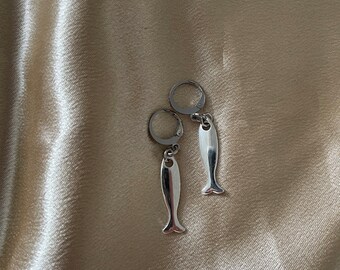 Fish Charm Huggie Earrings