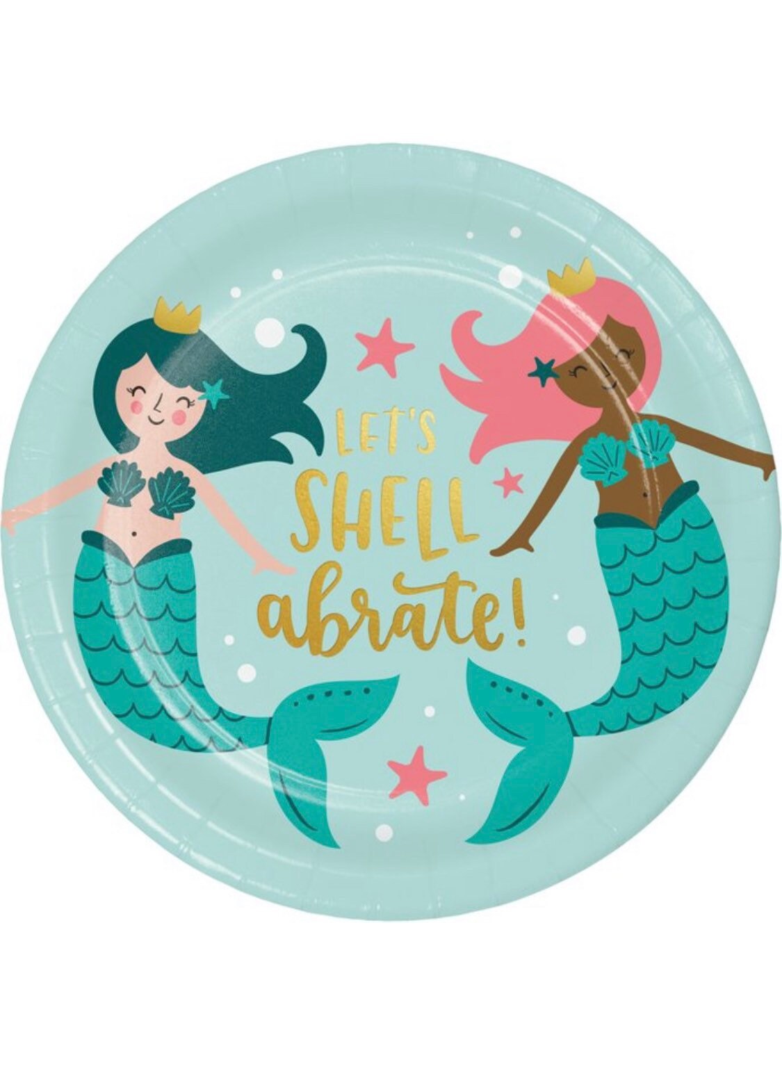 Lets Shellebrate Mermaid Dinner Plate 10 count and Napkins 20 Etsy