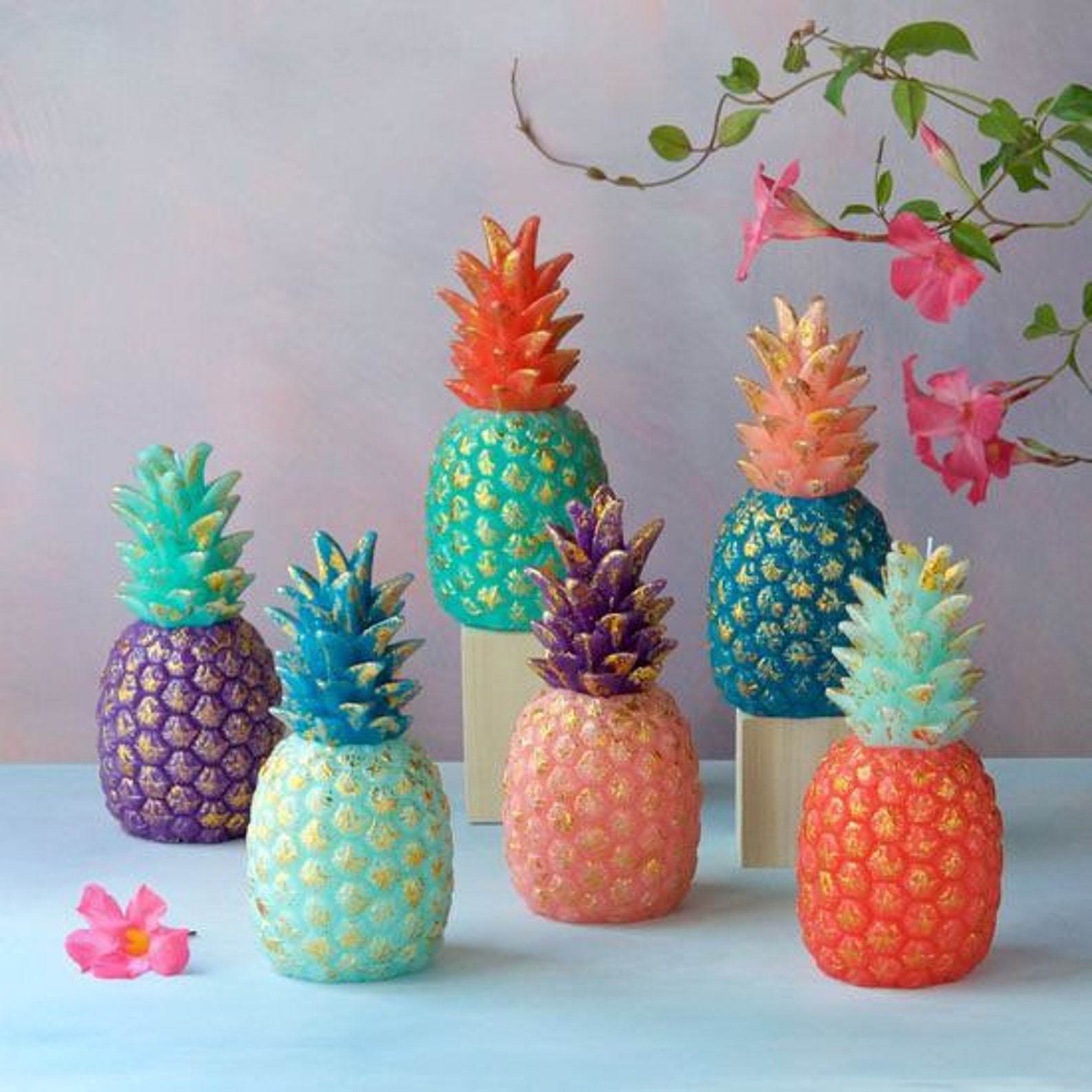 Large Pineapple Candle Etsy