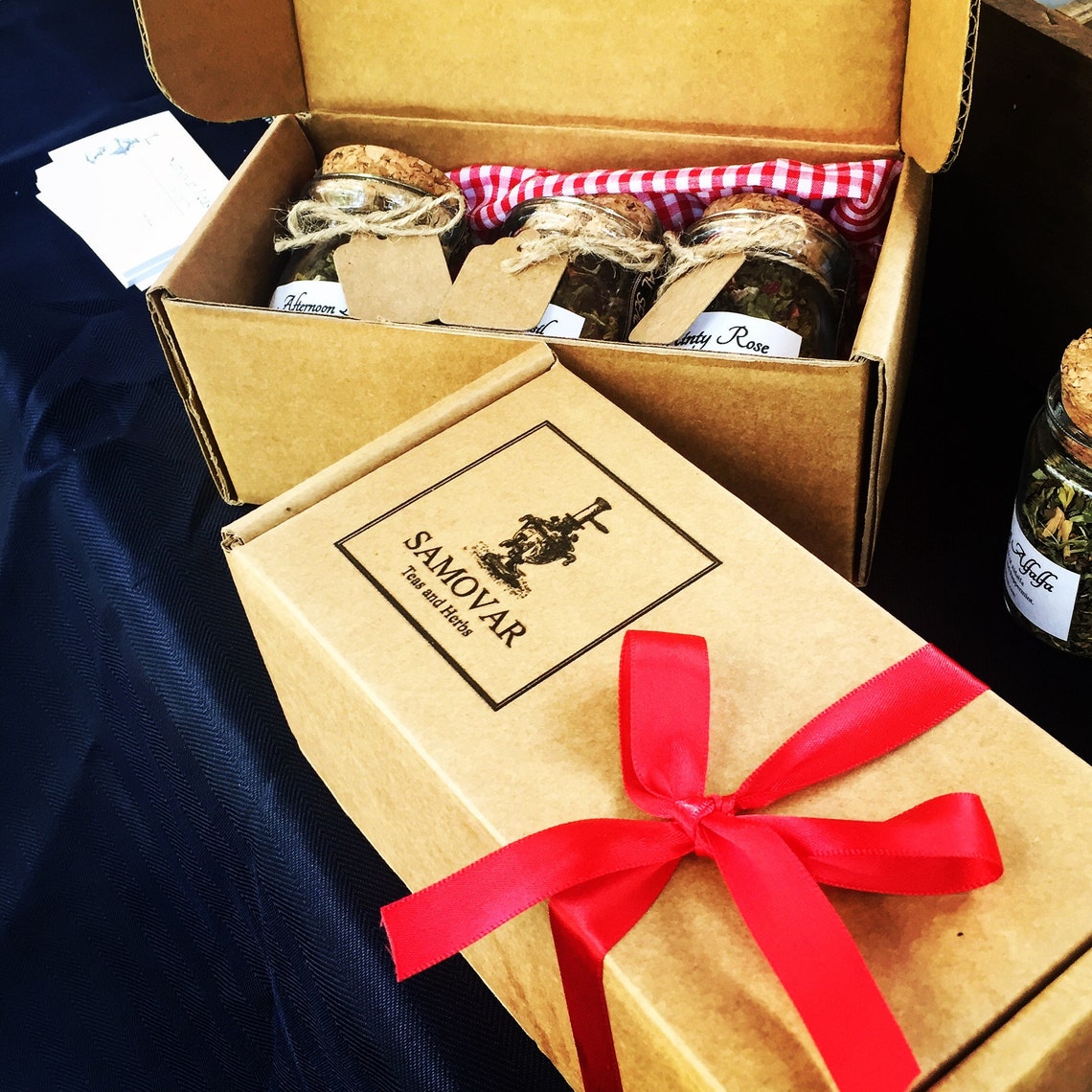 Sampler Gift Box Herbal Teas Organic Tea Loose Leaf Teas Etsy