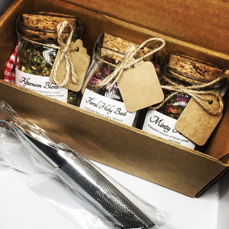 Sampler Gift Box Herbal Teas Organic Tea Loose Leaf Teas Etsy