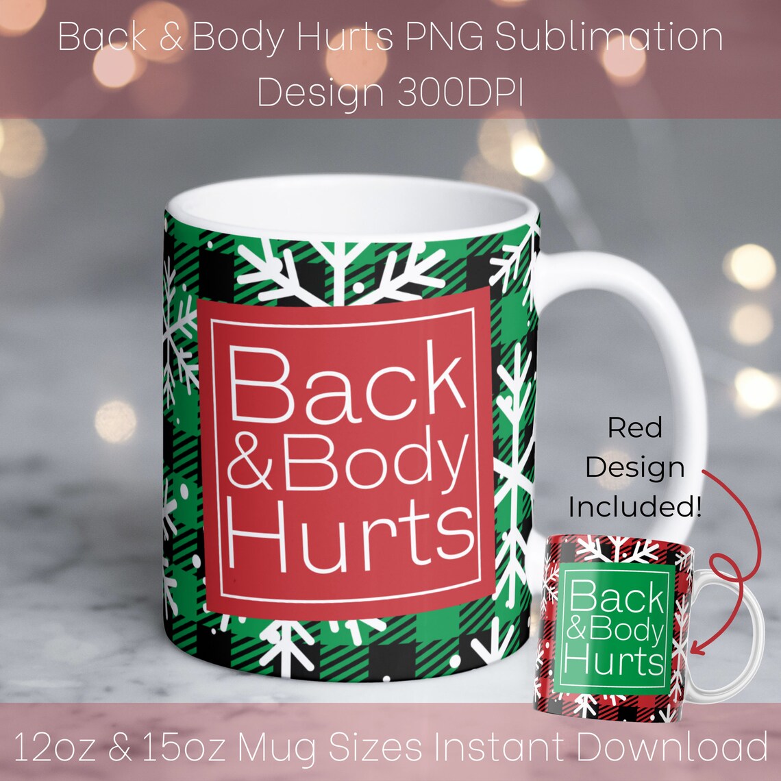 Back and Body Hurts Mug Design Holiday Back and Body Hurts Etsy