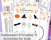 Halloween Kids Activity Pages Printable Halloween Activity - Etsy