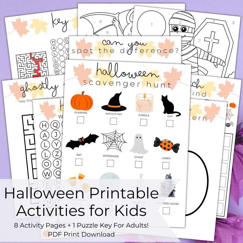 Halloween Kids Activity Pages Printable Halloween Activity Sheets