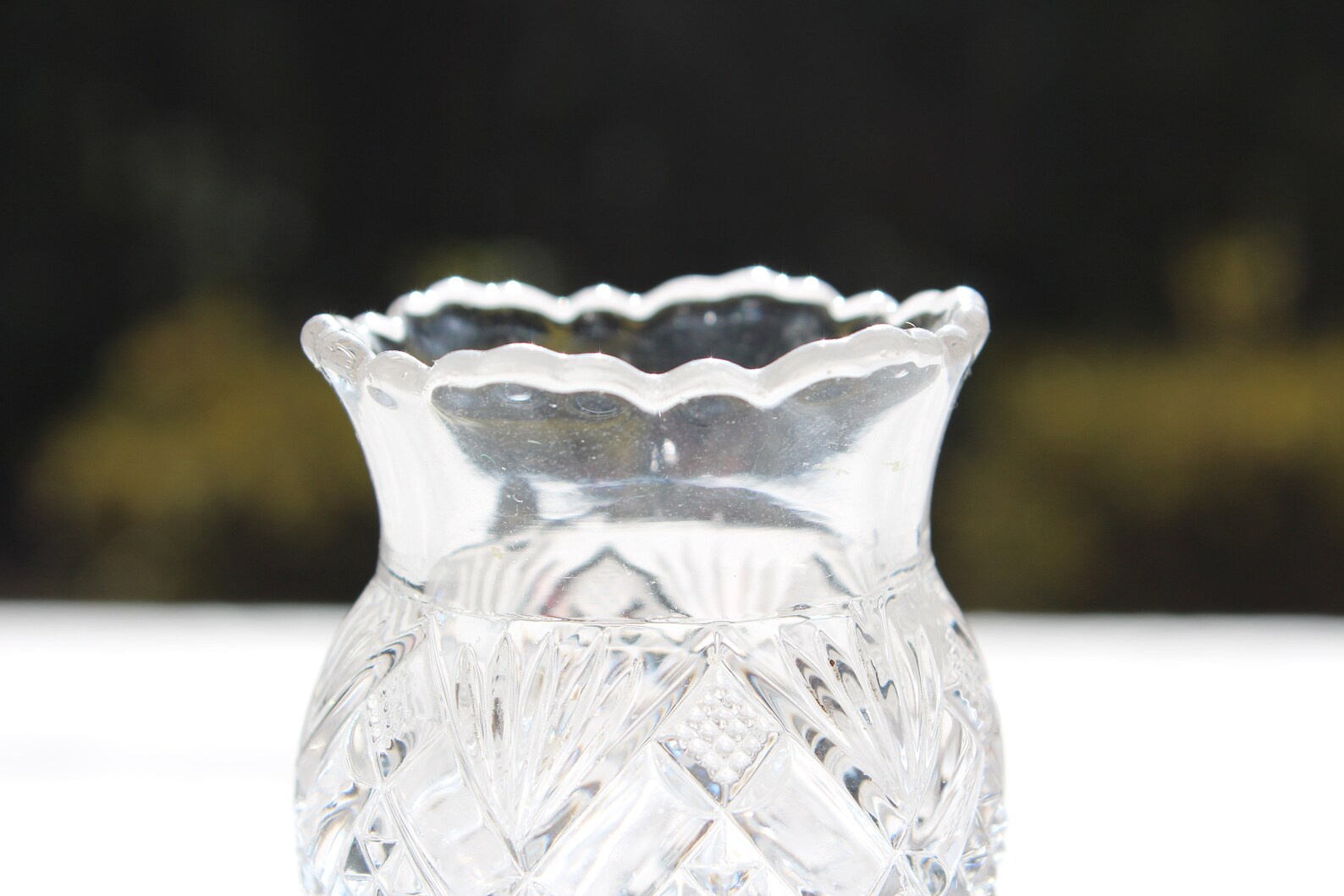 Vintage Cut Glass Toothpick Holder or matches holder Etsy