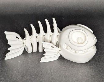 Articulated Skeleton Fish, 3 Sizes and 26+ Color Choices
