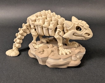 Articulated Ankylosaur Dinosaur Fossil Skeleton, 3 Sizes & 26+ Color Choices