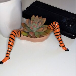 Mini Witch Planter with Plant 3 Colors Available. Orange